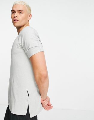 Nike Yoga Dri-FIT T-shirt in gray