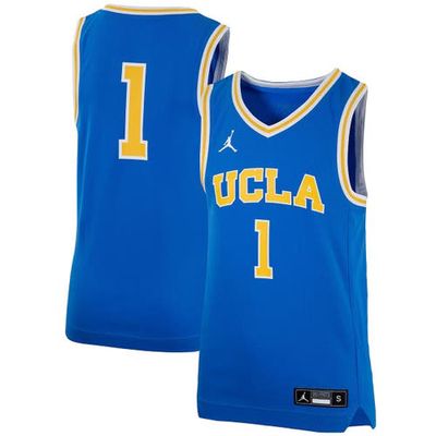 Nike Youth Jordan Brand #1 Blue UCLA Bruins Team Replica Basketball Jersey
