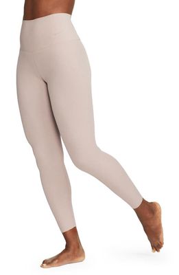 Nike Zenvy Gentle Support High Waist Pocket Ankle Leggings in Diffused Taupe/Black