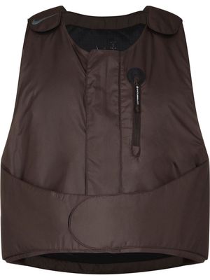 Nike zip-fastening sleeveless jacket - Brown