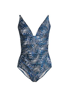 Niki Abstract-Print One-Piece Swimsuit