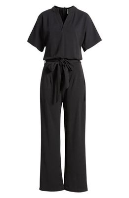 NIKKI LUND Toni Belted Jumpsuit in Black 