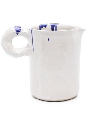 NIKO JUNE Studio paint-splatter ceramic pitcher - White