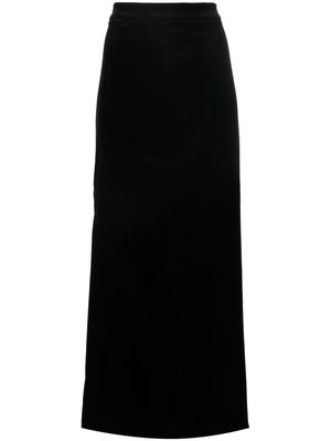Nili Lotan Belle velvet straight skirt - Black