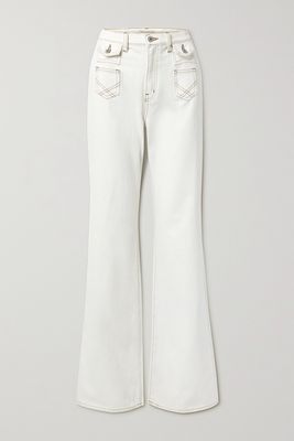 Nili Lotan - Brittany High-rise Flared Jeans - Cream