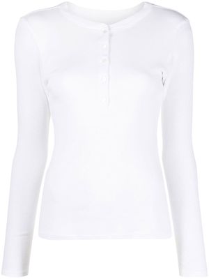 Nili Lotan button-front long-sleeved T-shirt - White