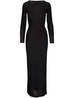 Nili Lotan Caper knitted silk maxi dress - Black