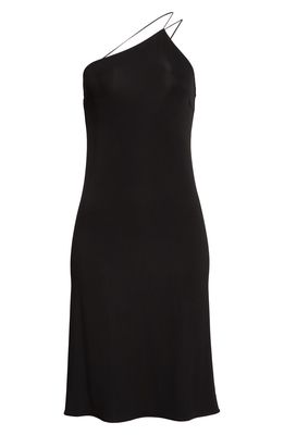Nili Lotan Constance One-Shoulder Dress in Black