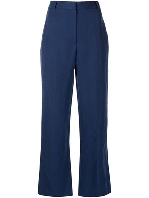 Nili Lotan Corette cropped linen trousers - Blue