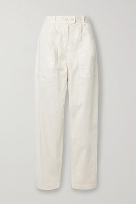 Nili Lotan - Cyro Stretch-cotton Tapered Pants - Ivory