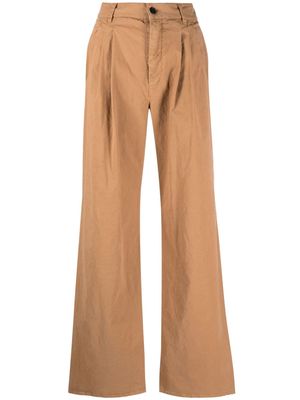 Nili Lotan dart-detail flared trousers - Brown