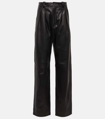 Nili Lotan Etienne high-rise straight leather pants