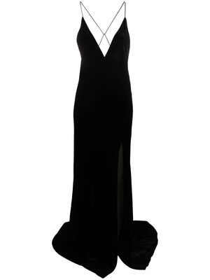 Nili Lotan front-slit dress - Black
