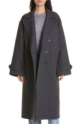 Nili Lotan Georgio Oversize Wool Coat in Heather Grey
