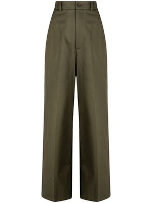 Nili Lotan high-waisted wide-leg trousers - Green