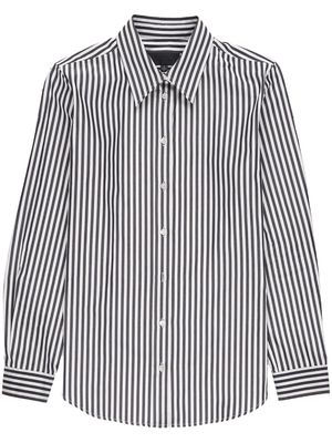 Nili Lotan Kate striped long-sleeve shirt - Black