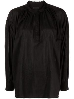 Nili Lotan long-sleeve cotton blouse - Black