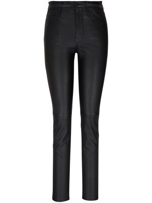 Nili Lotan midi-rise skinny leather trousers - Black