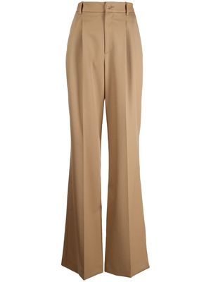 Nili Lotan pleat-detail wide-leg trousers - Brown