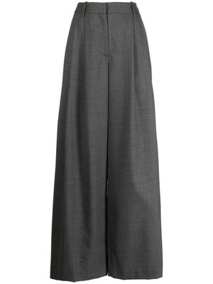 Nili Lotan pleat-detail wide-leg trousers - Grey