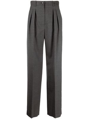 Nili Lotan pleated straight-leg trousers - Grey