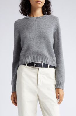 Nili Lotan Poppy Cashmere Sweater in Medium Grey Melange