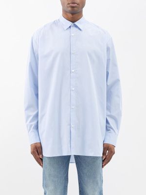 Nili Lotan - Rock Oversized Cotton-poplin Shirt - Mens - Blue
