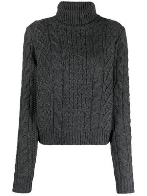 Nili Lotan roll-neck cable-knit jumper - Grey