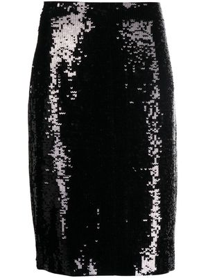 Nili Lotan sequin-embellished midi skirt - Black