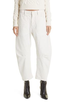 Nili Lotan Shon Corduroy Pants in Winter White