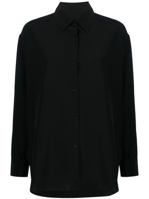 Nili Lotan silk long-sleeved shirt - Black