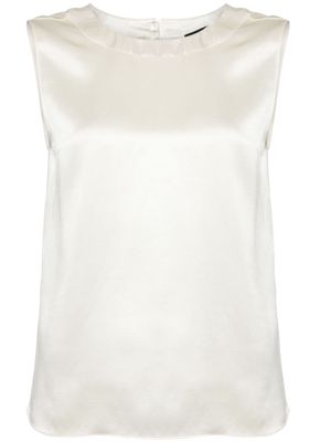 Nili Lotan sleeveless silk top - White