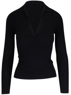 Nili Lotan spread-collar knit jumper - Black