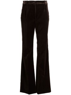 Nili Lotan straight-leg velvet trousers - Brown