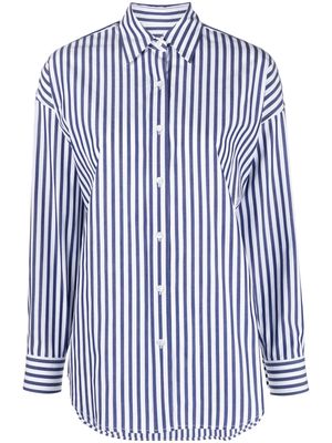 Nili Lotan striped long-sleeve shirt - Blue
