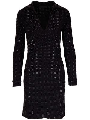 Nili Lotan stud-embellished long-sleeved dress - Black