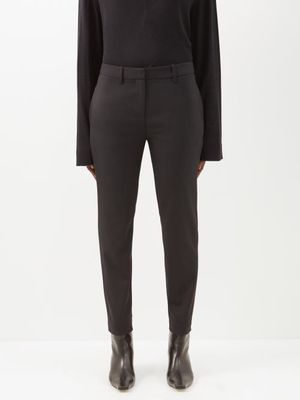 Nili Lotan - Tel Aviv Wool-blend Cropped Trousers - Womens - Black