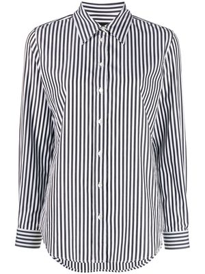 Nili Lotan vertical-stripe pattern shirt - Black