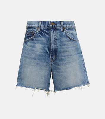 Nili Lotan Yoann low-rise cotton denim shorts