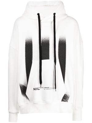 NILøS cotton graphic-print hoodie - White