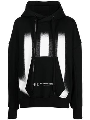 NILøS graphic-print drawstring hoodie - Black