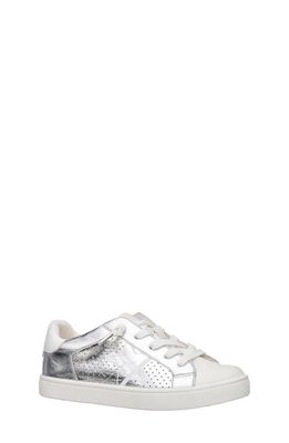 Nina Fallon Sneaker in Silver Crinkle/Nubuck