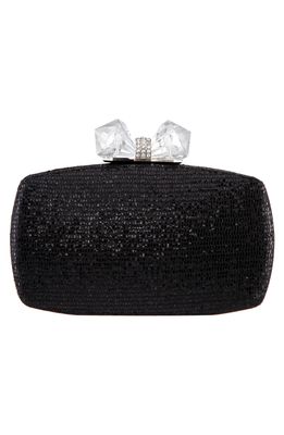 Nina Glitter Minaudiere in Black