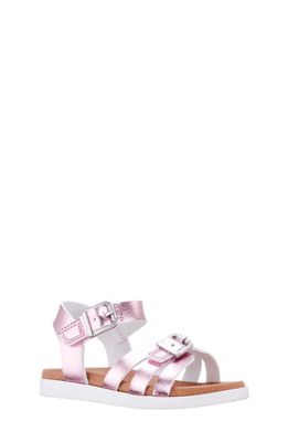 Nina Kids' Lacey Metallic Strappy Sandal in Pink Metallic