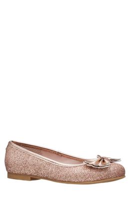 Nina Kids' Rosalina Ballet Flat in Rosegold Baby Glitter