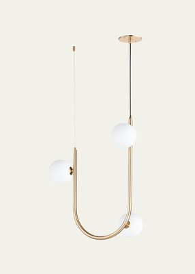 Nina Magon Design from Studio M Contour 3-Light Cord Hung Pendant 3000K