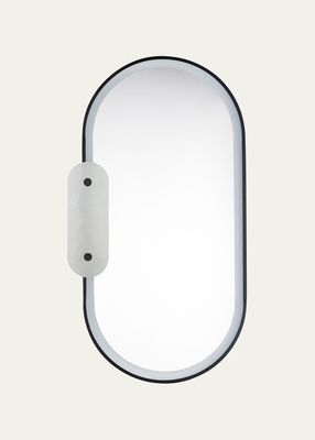 Nina Magon Design from Studio M Stonewall White Alabaster LED Mirror