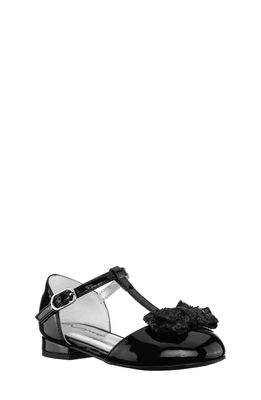 Nina Noemy Glitter Bow Dress Shoe in Black Patent