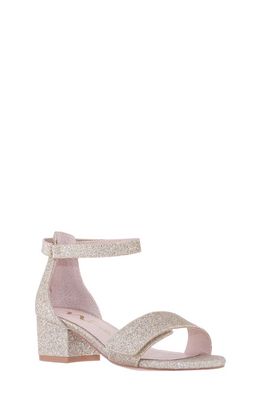 Nina Rejina Ankle Strap Sandal in Platino Glitter