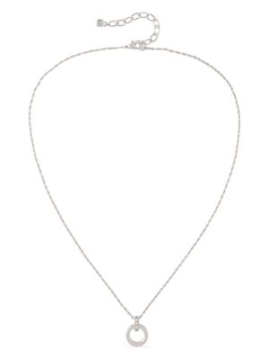 Nina Ricci 1980s pre-owned crystal-embellished pendant necklace - Silver